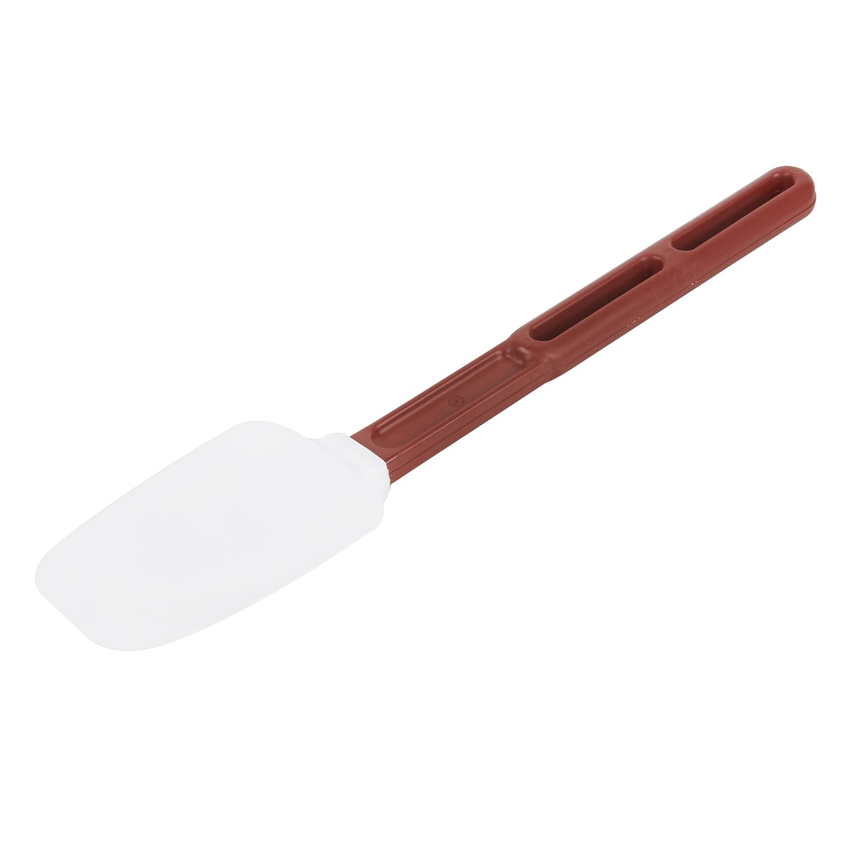 Vollrath 58123 13.5-inch SoftSpoon with white silicone spoon-shaped blade and red polypropylene handle
