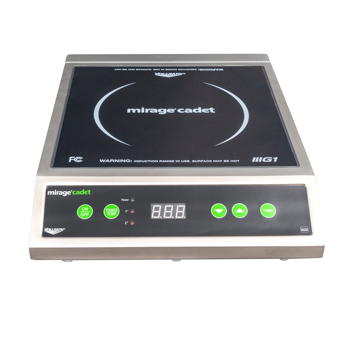 Front view of Vollrath Mirage Cadet 59300 induction cooktop