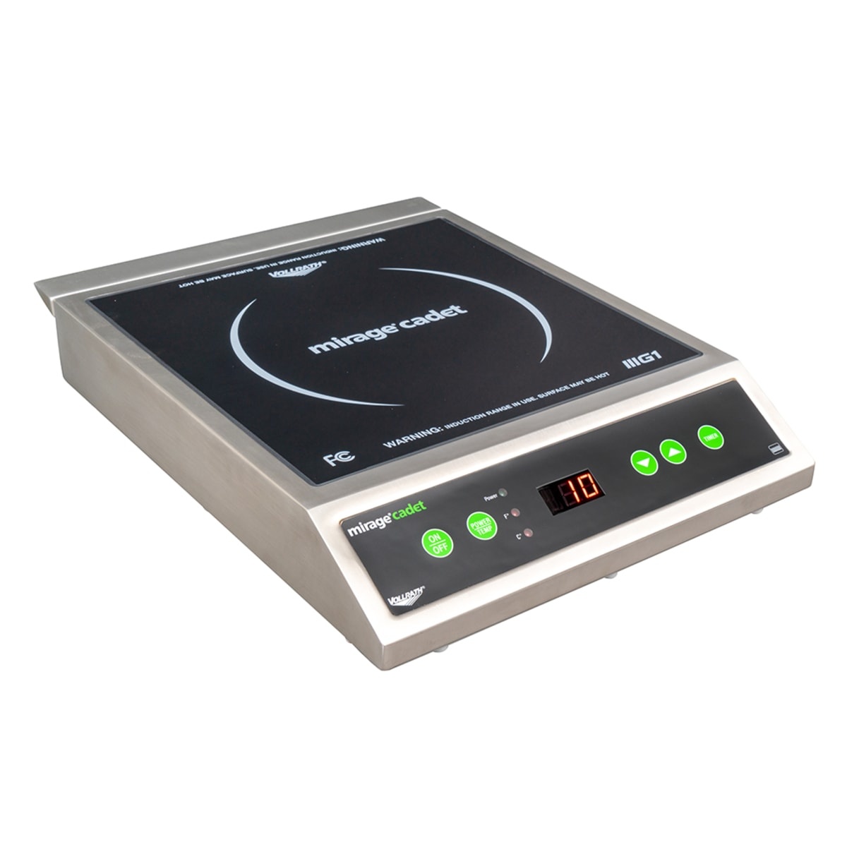 Vollrath Mirage Cadet 59300 countertop induction range angled front view
