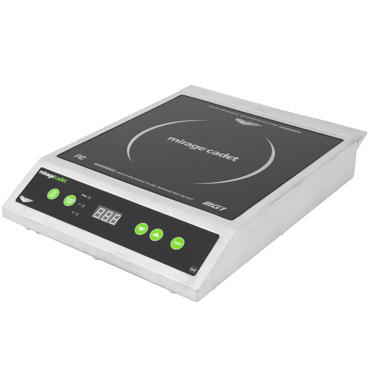Vollrath Mirage Cadet countertop induction range with ceramic glass top and digital controls