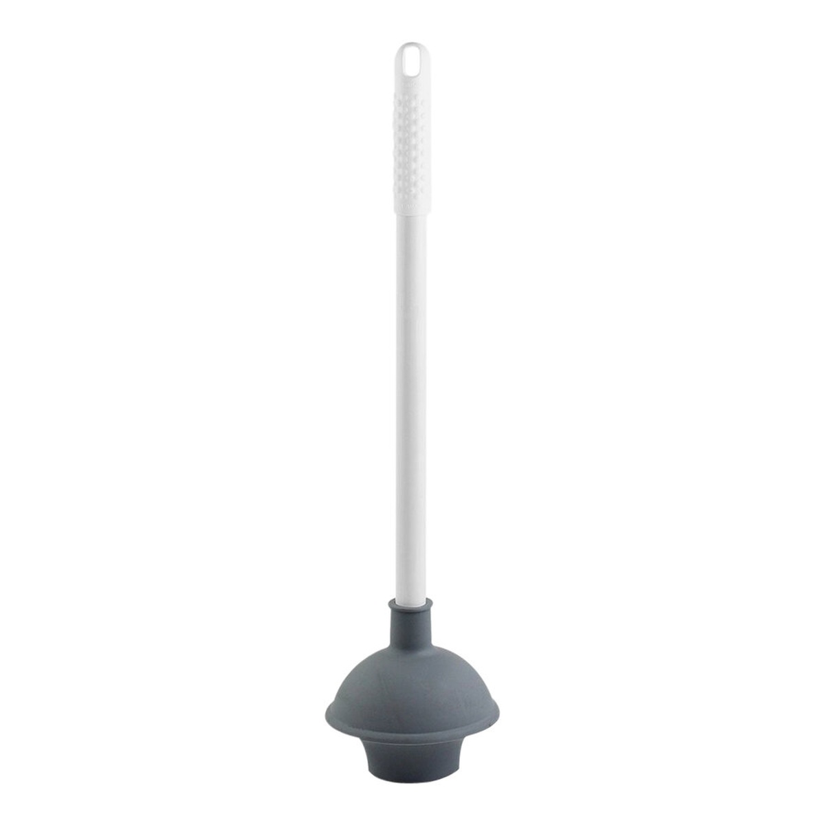 Libman 597 Premium Toilet Plunger with gray thermoplastic rubber base and white powder-coated steel handle