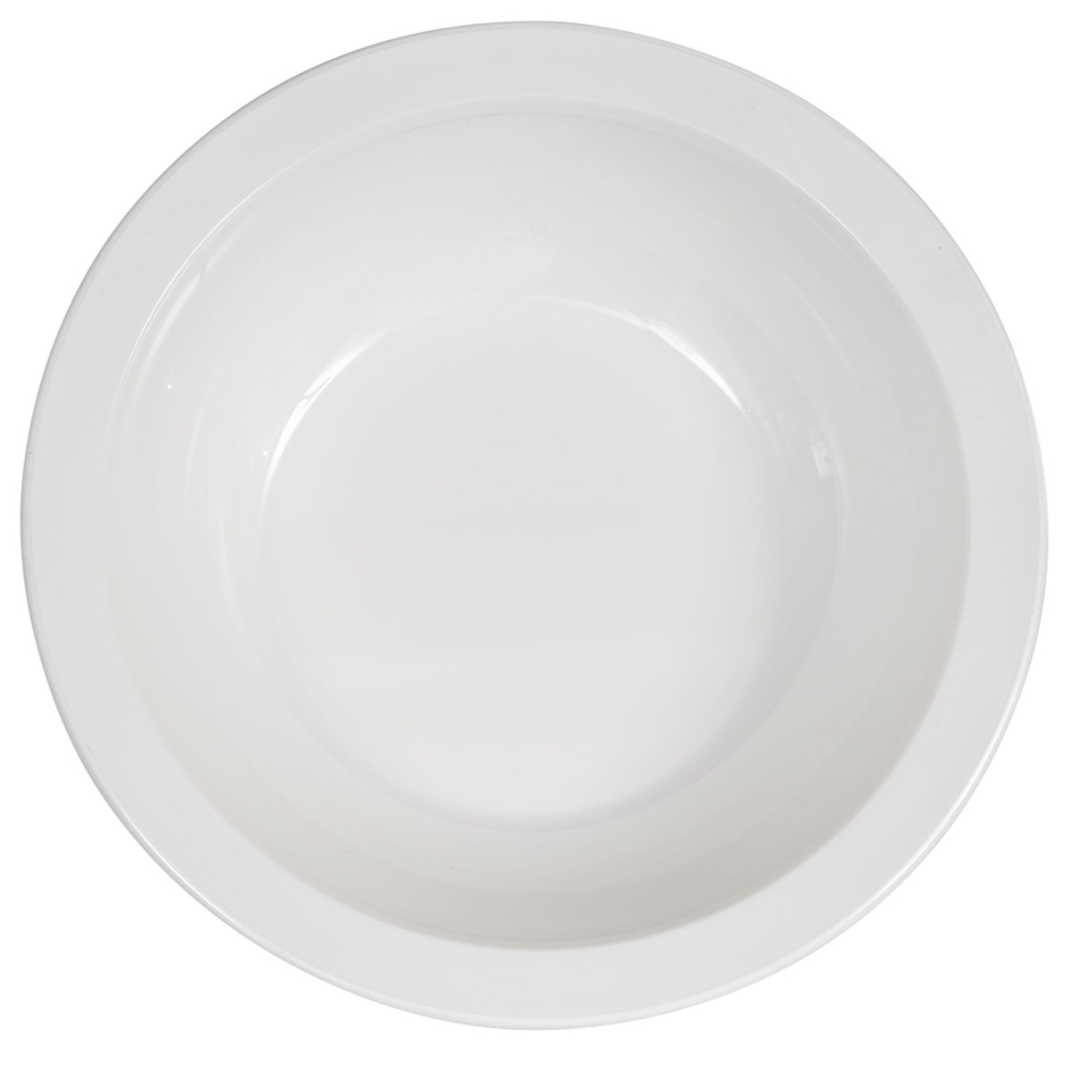 Top-down view of Cambro 60CW148 white grapefruit bowl showing round shape and interior