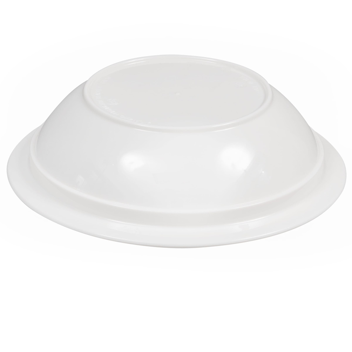 Inverted bottom view of Cambro 60CW148 grapefruit bowl showing base construction and rim detail