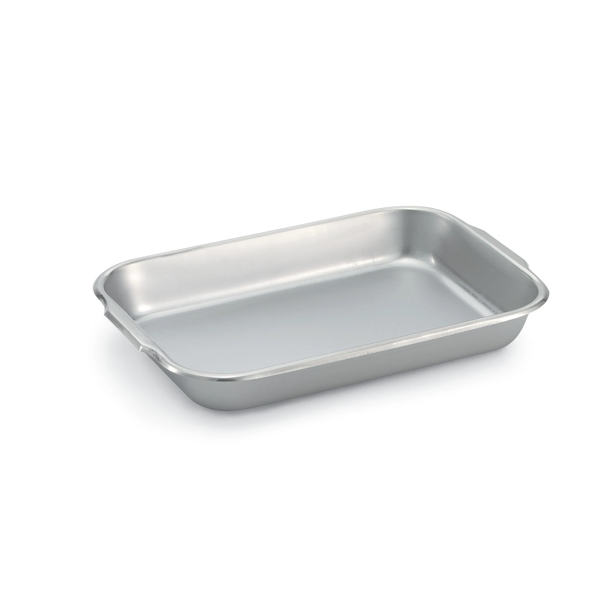Vollrath 61230 3.5-quart stainless steel bake and roast pan with natural finish on white background