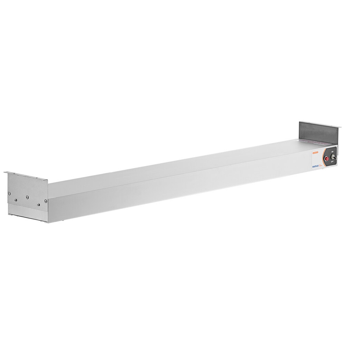 Nemco 6150-48-CP 48-inch infrared strip heater with toggle switch and indicator light, clear-anodized aluminum housing