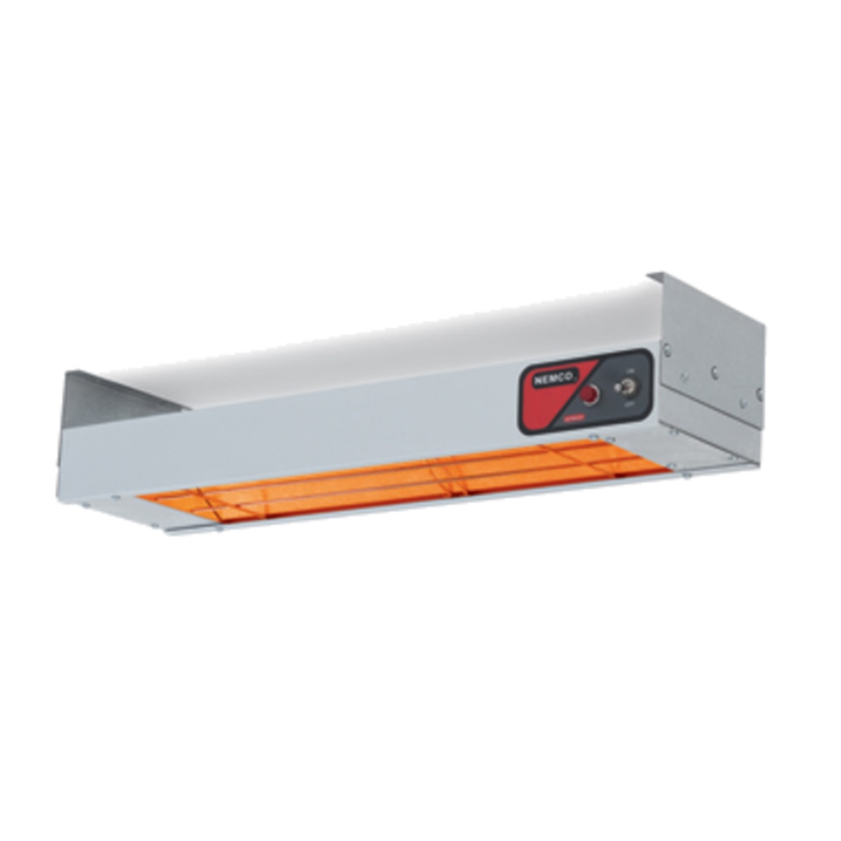Nemco 6150-60-CP 60-inch infrared strip heater with aluminum housing and glowing heating element