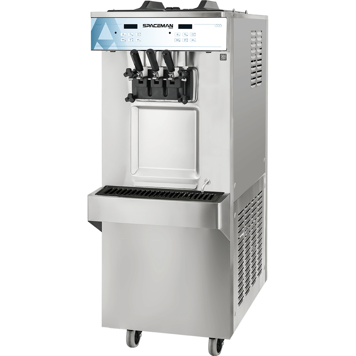 Spaceman 6250-C floor standing twin twist soft serve machine, front view