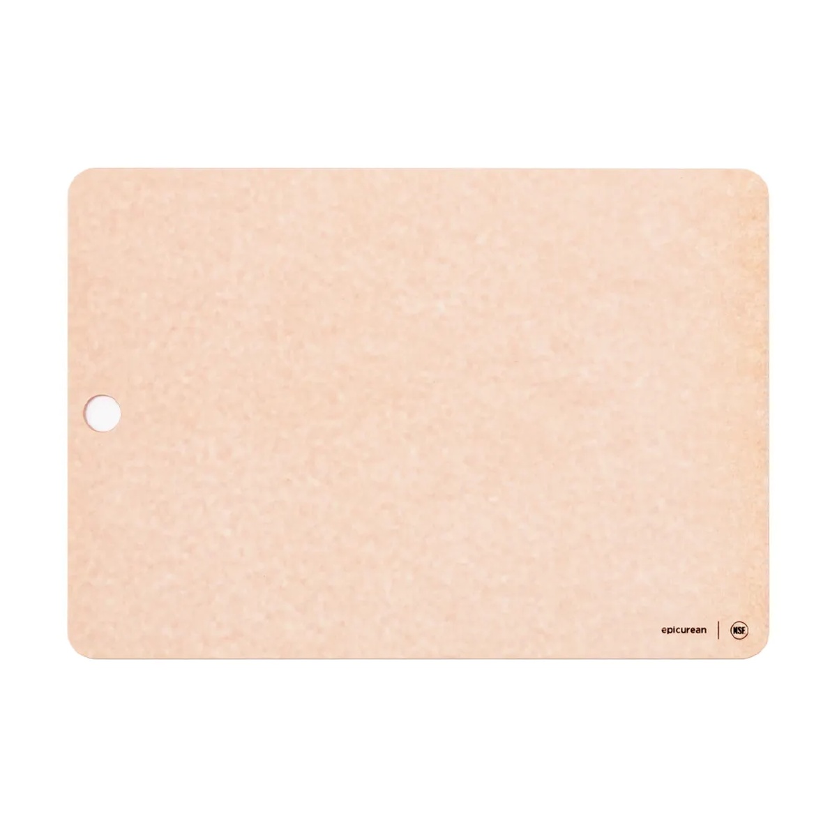 Epicurean 629-201401 natural composite cutting board with rounded corners and hanging hole, NSF certified
