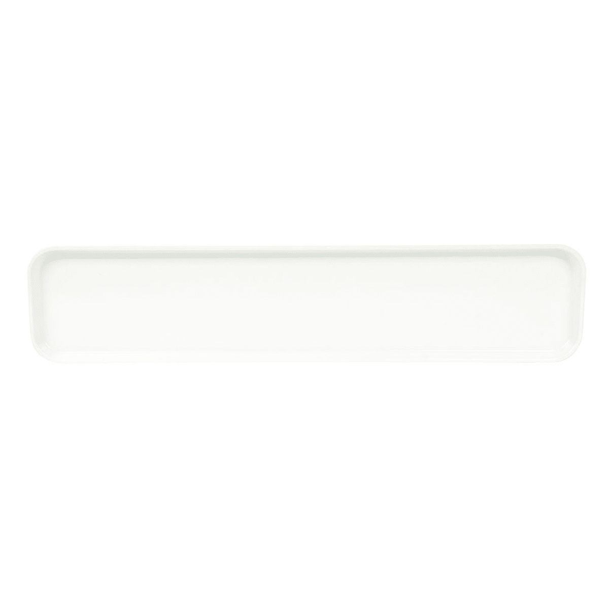 Cambro 630MT148 white rectangular fiberglass market display tray, top-down view