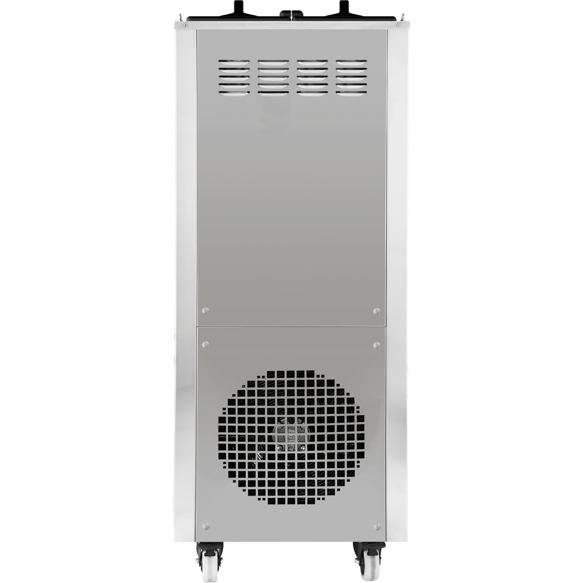 Rear view of Spaceman 6378-C soft serve machine with large fan grille