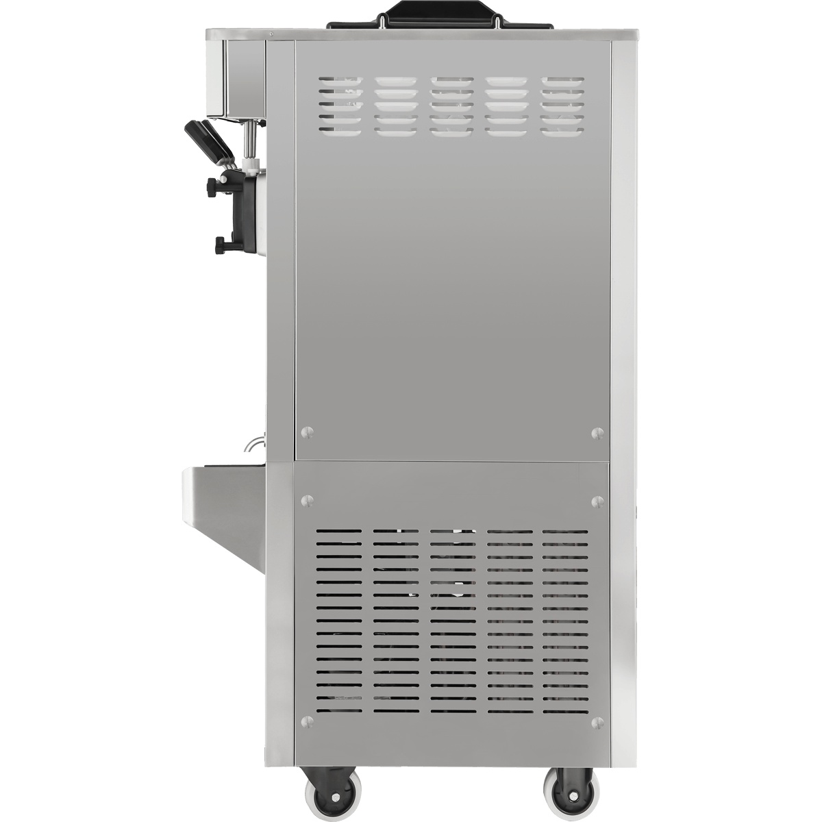 Side view of Spaceman 6378-C soft serve machine showing ventilation panels and dispenser assembly