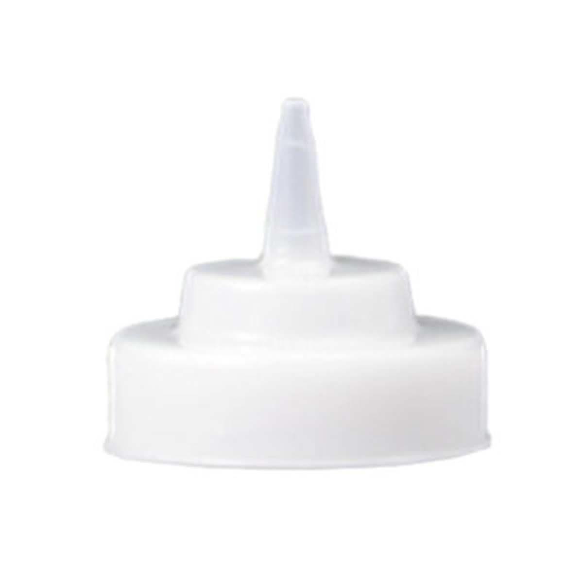 TableCraft 63TC natural cone tip cap for 63mm WideMouth squeeze bottles, shown from front