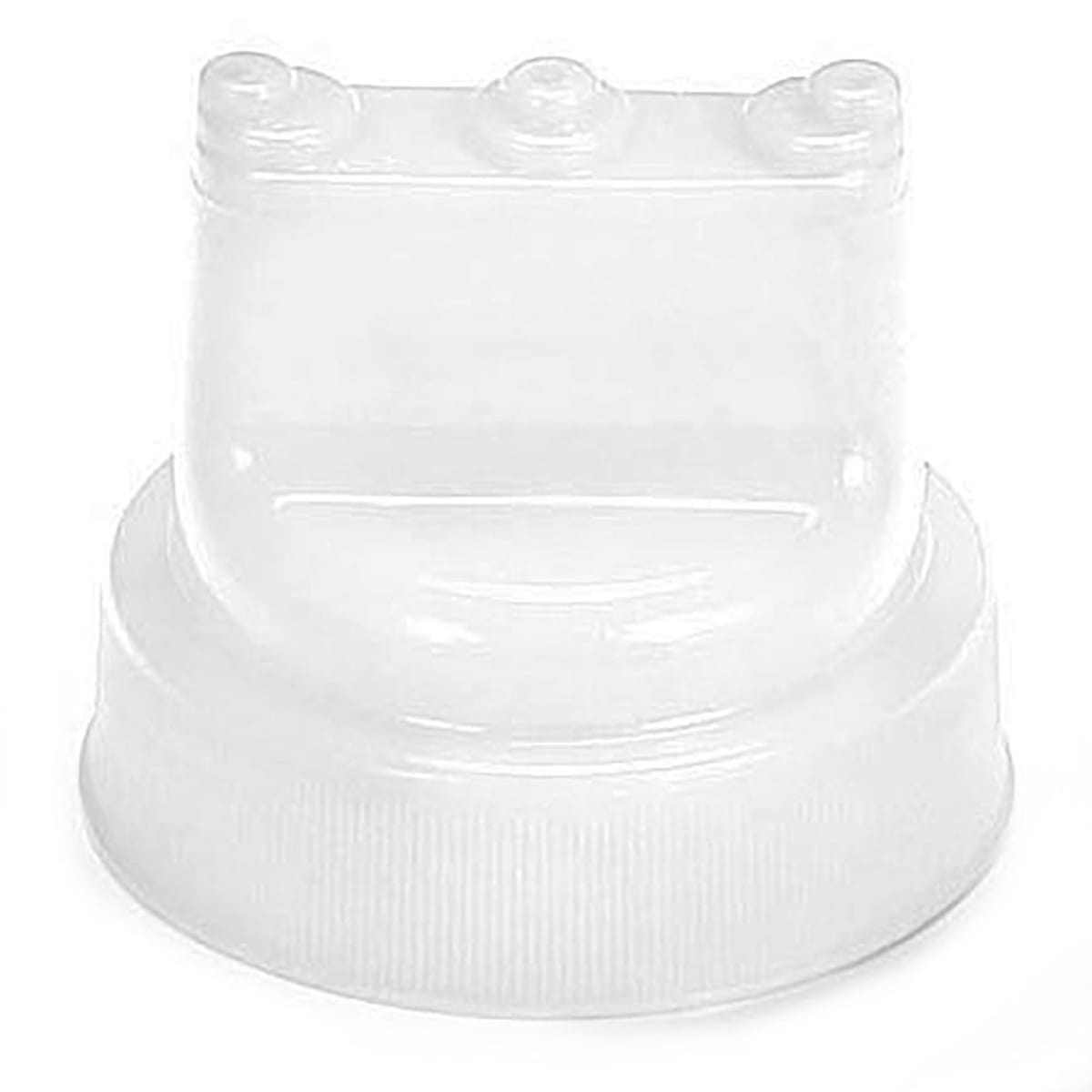 Tablecraft 63TC3 natural clear plastic three-tip SelecTop cap for 63mm WideMouth squeeze bottles