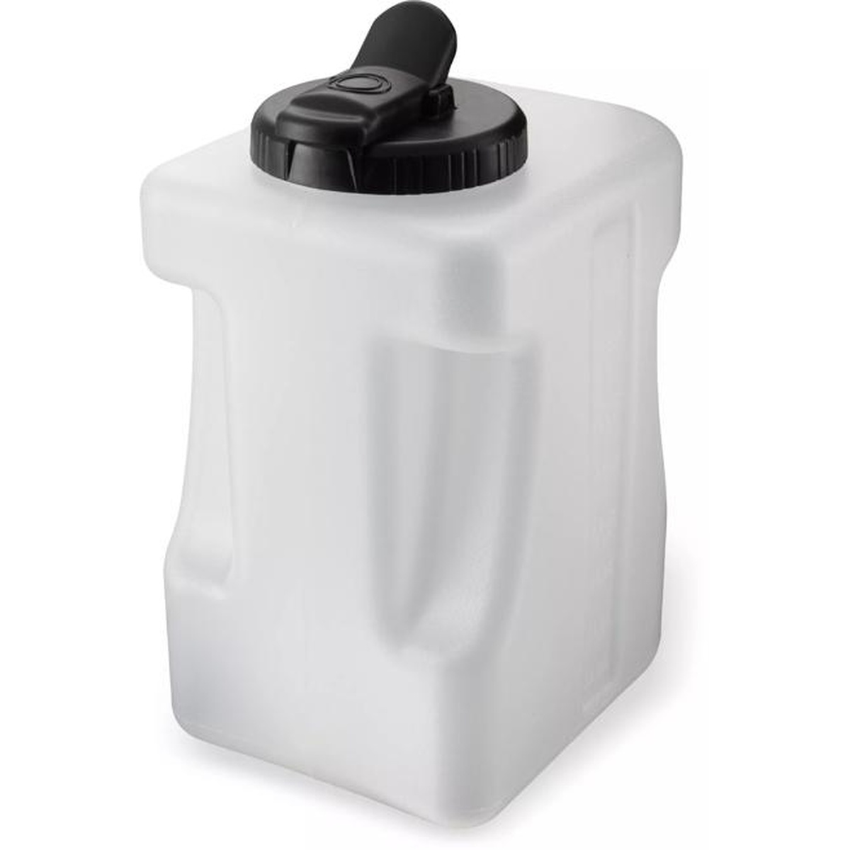 Carlisle 640000 1-gallon container fully assembled with black lid and black toggle in upright position
