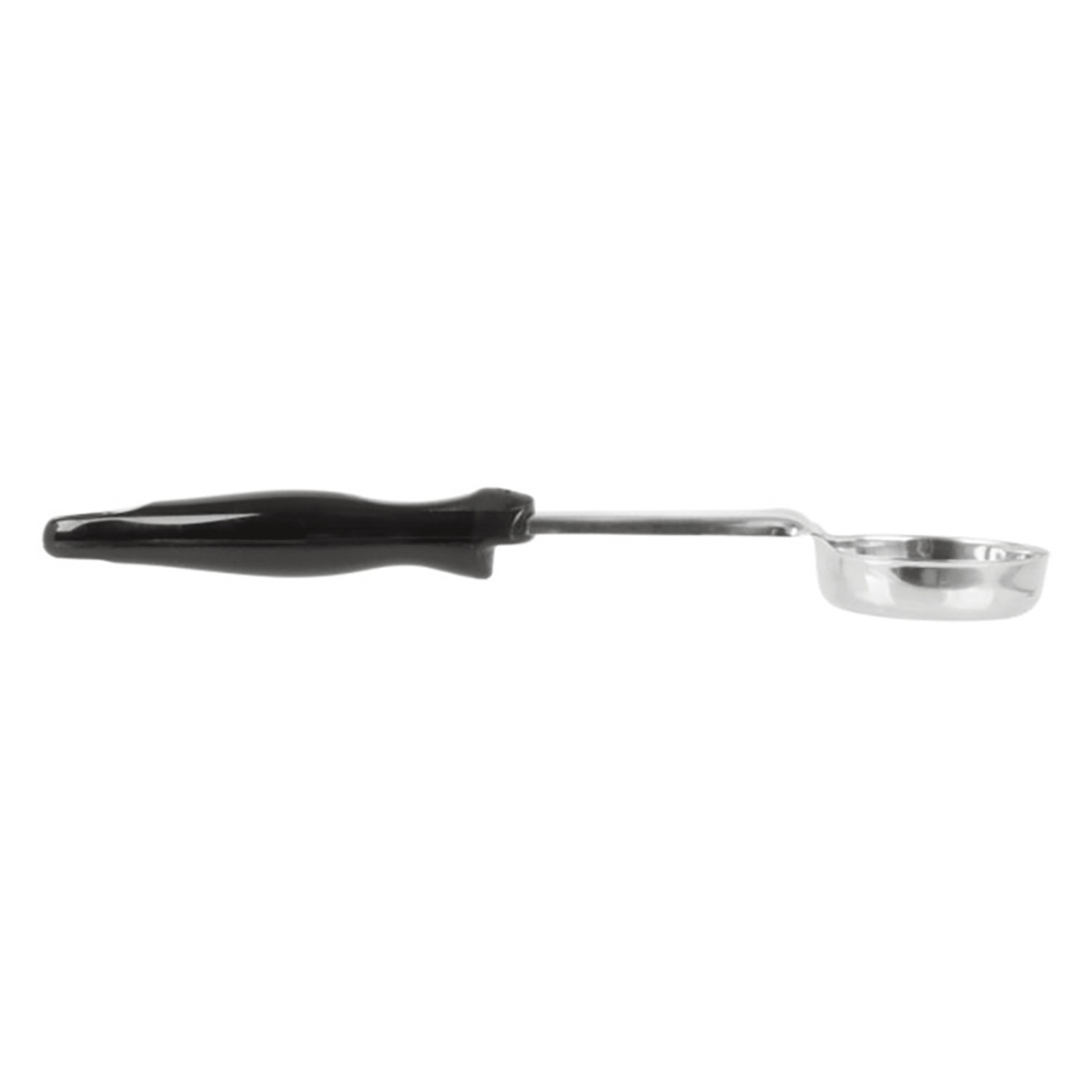 Vollrath 6432320 spoodle side profile view showing full length and handle-to-bowl angle