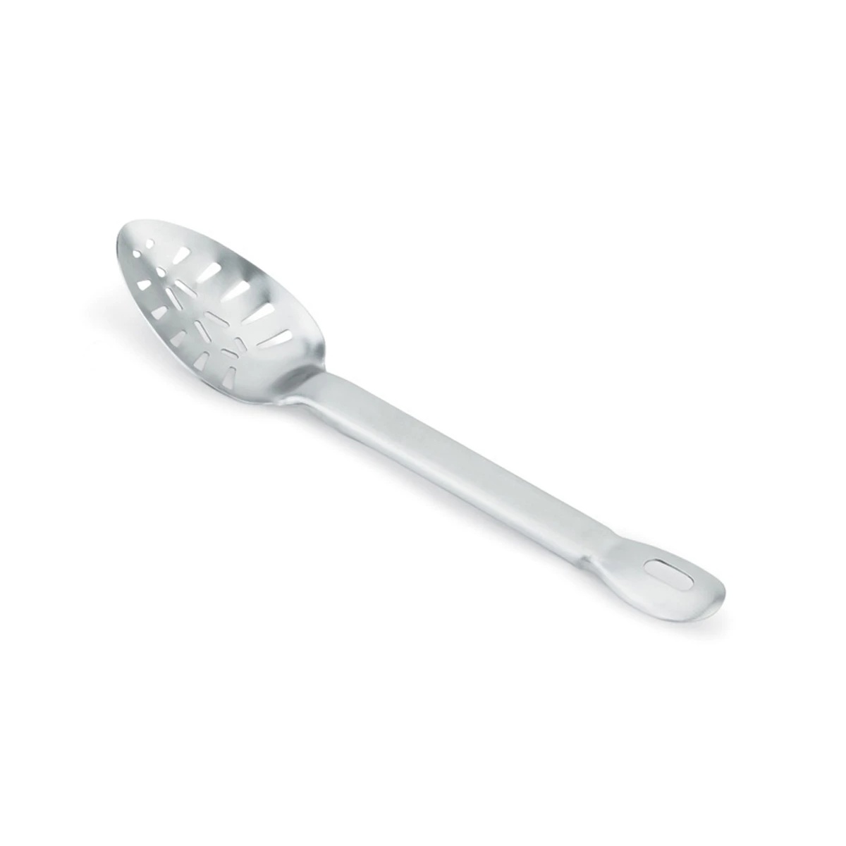 Vollrath 64405 stainless steel slotted basting spoon with patented turned-down handle and satin finish