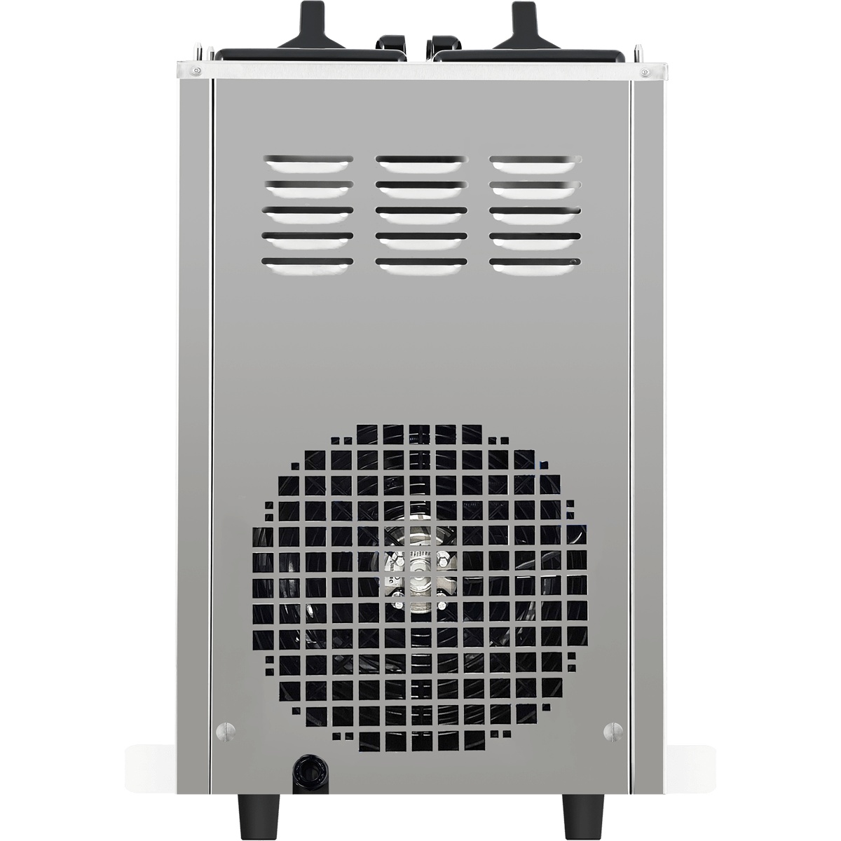 Rear view of Spaceman USA 6455-CL showing air-cooled condenser fan and venting