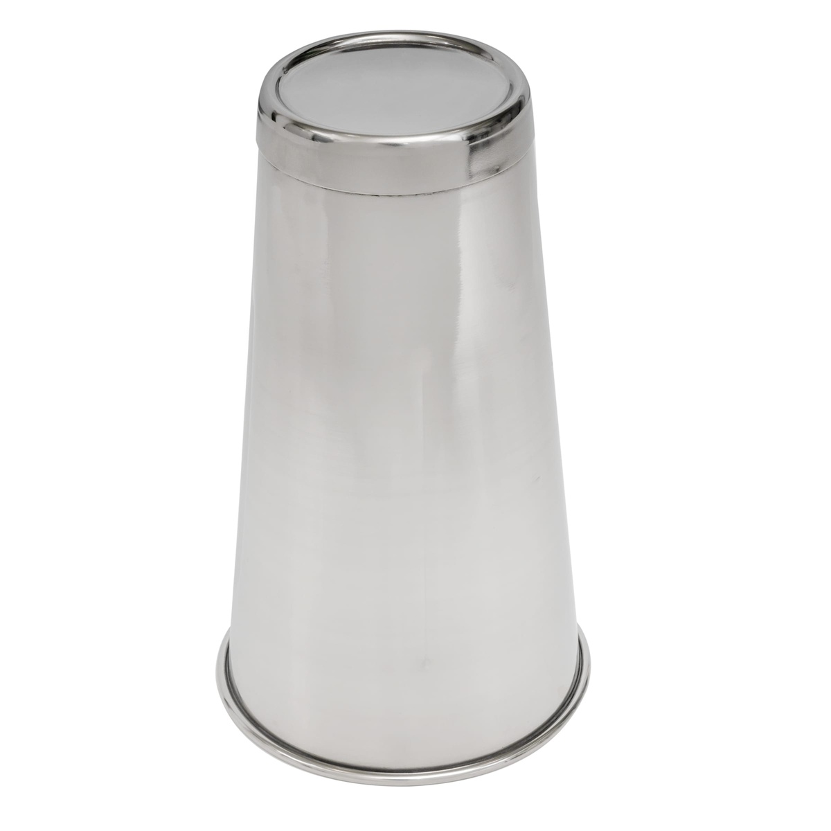 Tablecraft 64E malt cup shown inverted to display the reinforced rolled base and tapered form