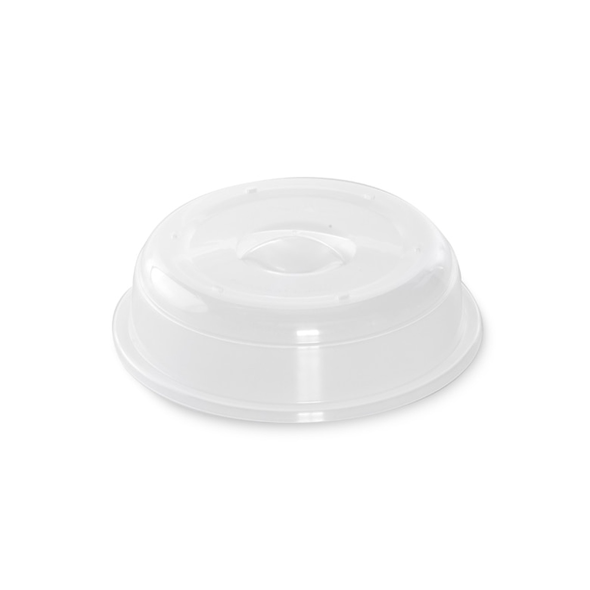 Nordic Ware 8 inch clear microwave spatter cover on white background