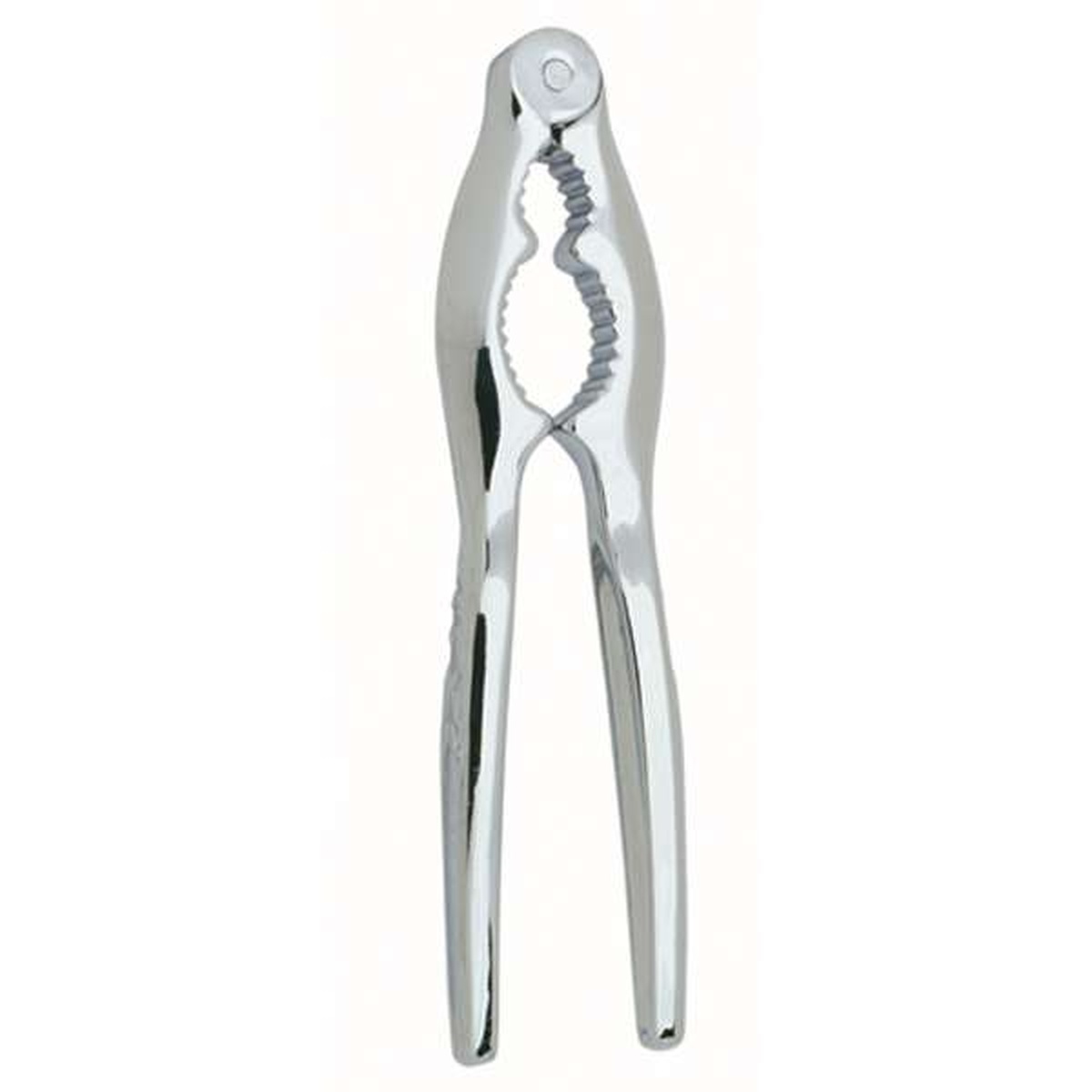 Norpro 6523D chrome-plated lobster and nut cracker isolated view showing ridged jaw detail