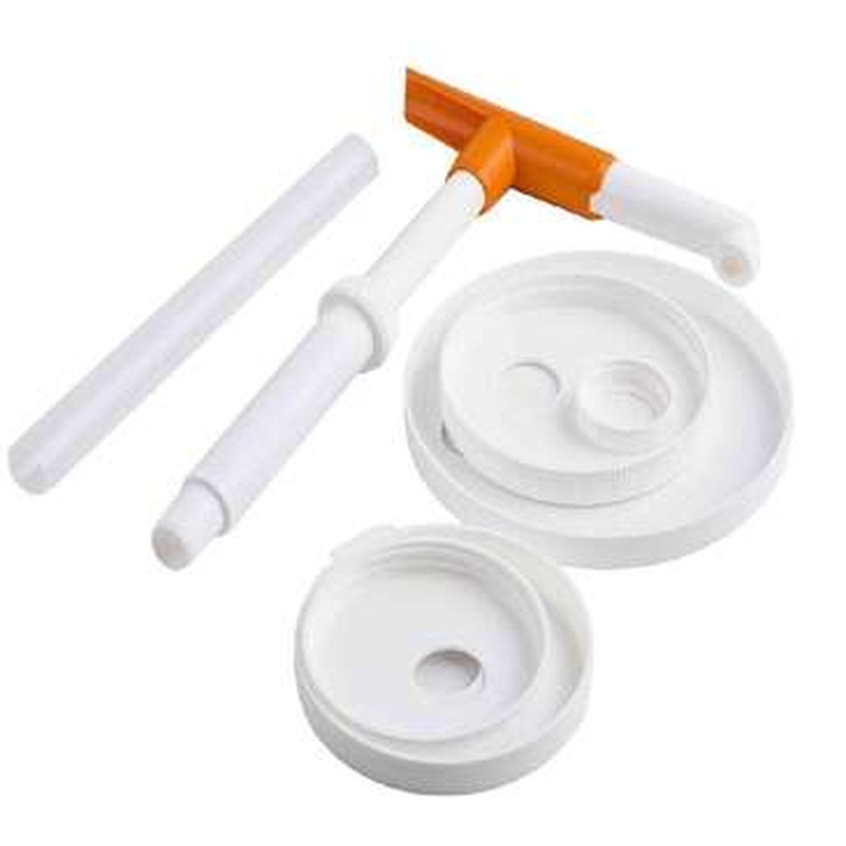 TableCraft 664K Wide Mouth Maxi Pump Kit components including pump body, dip tube, and assorted caps on white background