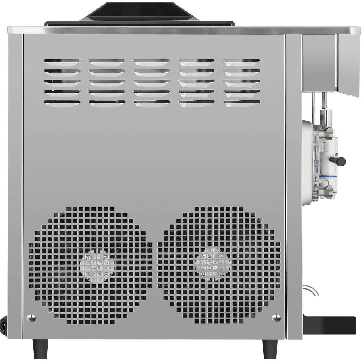 Rear view showing dual fan ventilation on the Spaceman USA 6650-CL frozen drink machine