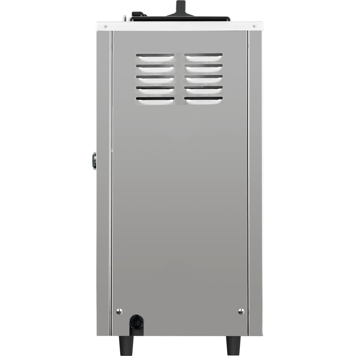 Narrow side panel view of the Spaceman USA 6650-CL frozen drink machine