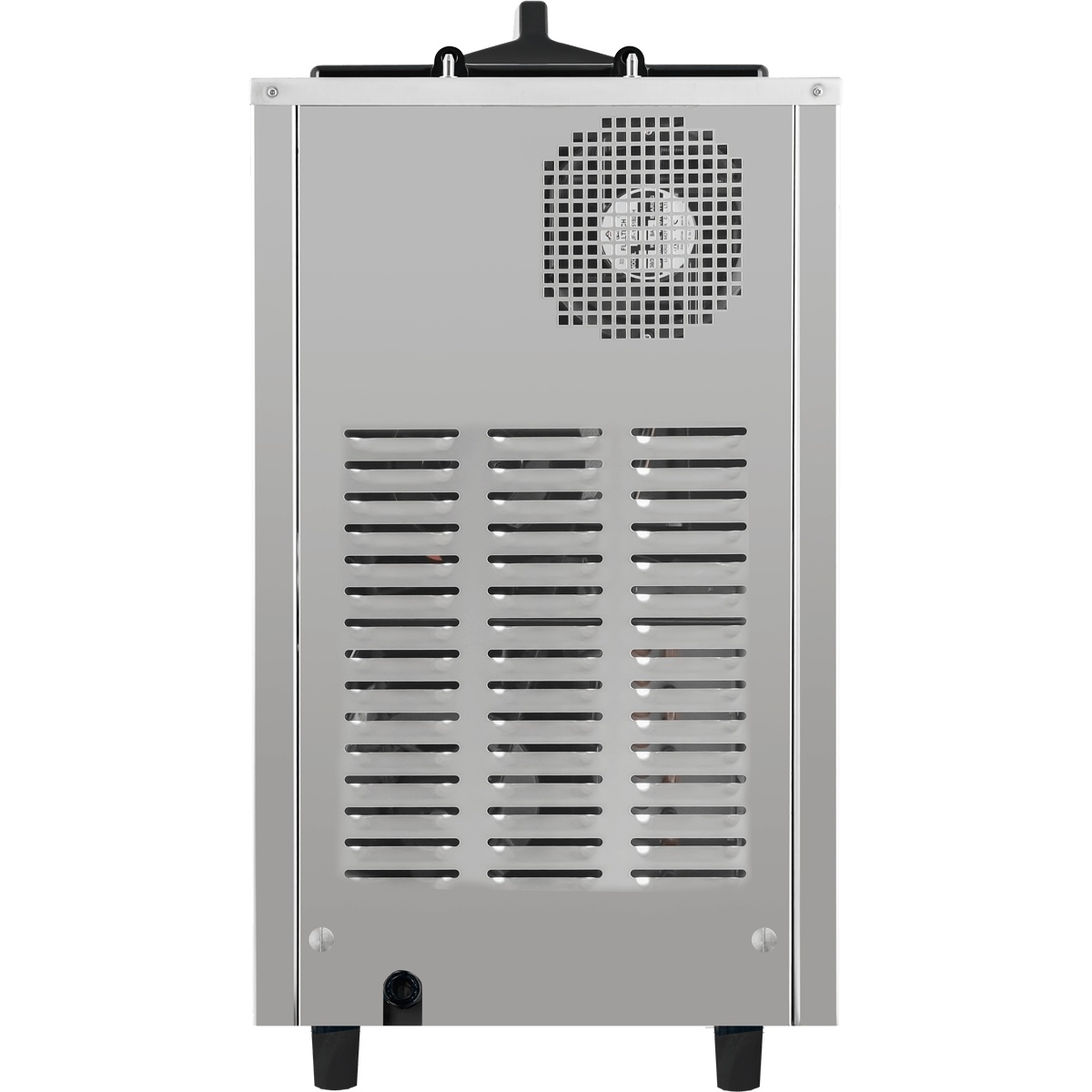 Rear view of Spaceman 6690-CL frozen drink machine with ventilation panel