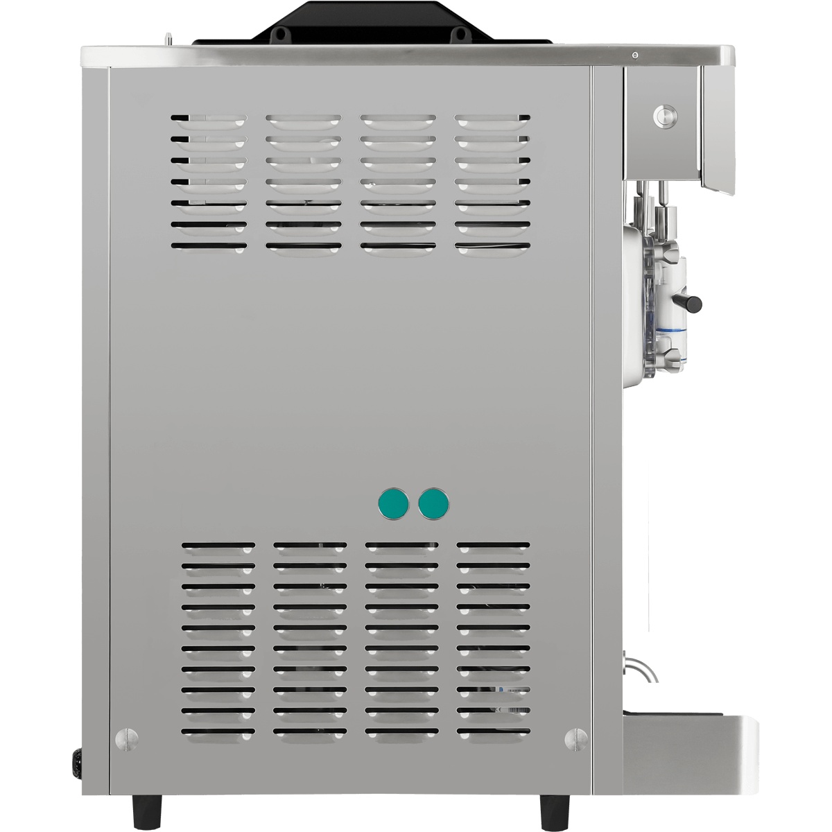 Side view of the Spaceman 6695-CL frozen beverage machine showing ventilation panels
