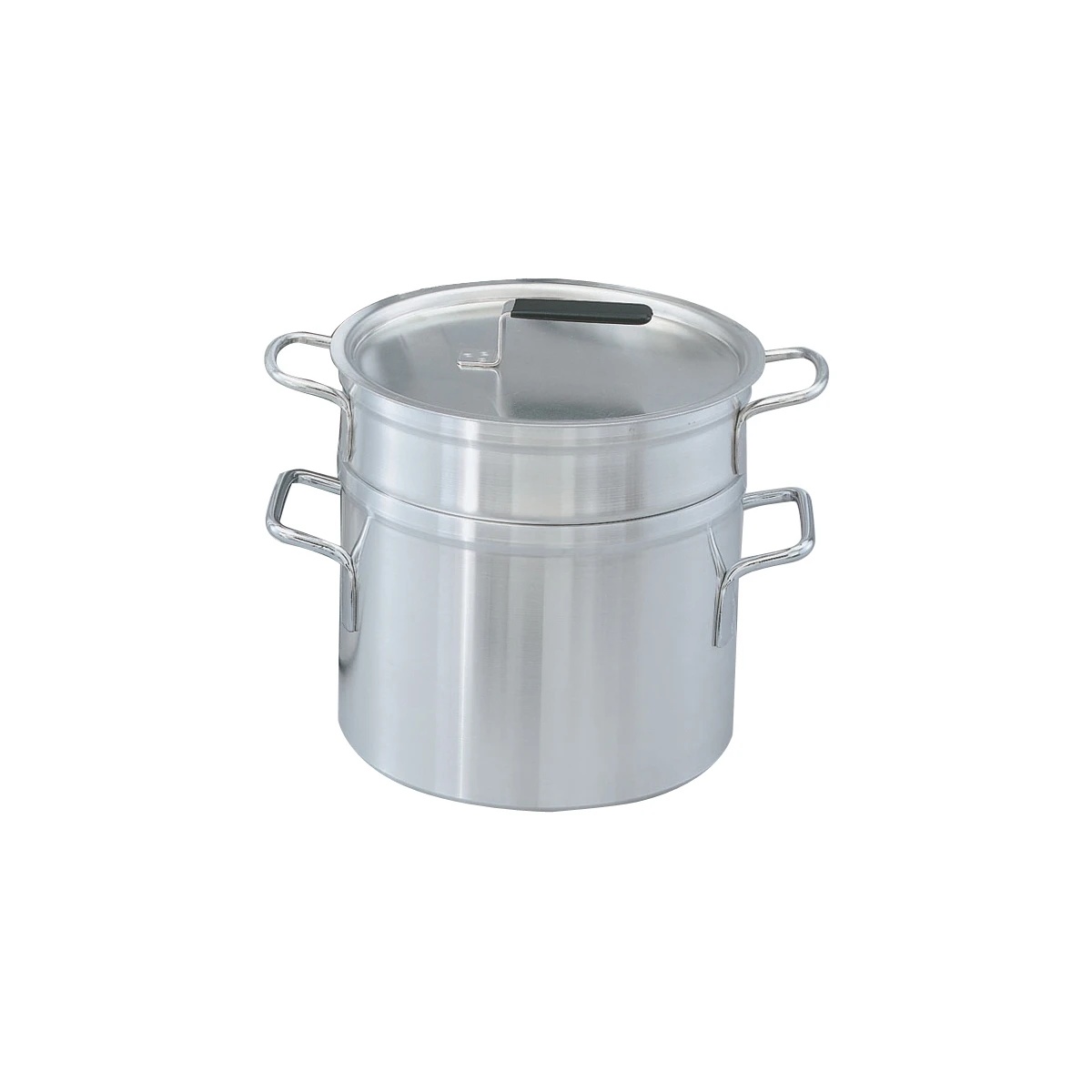 Vollrath 12-quart aluminum double boiler set including pot, inset, and lid