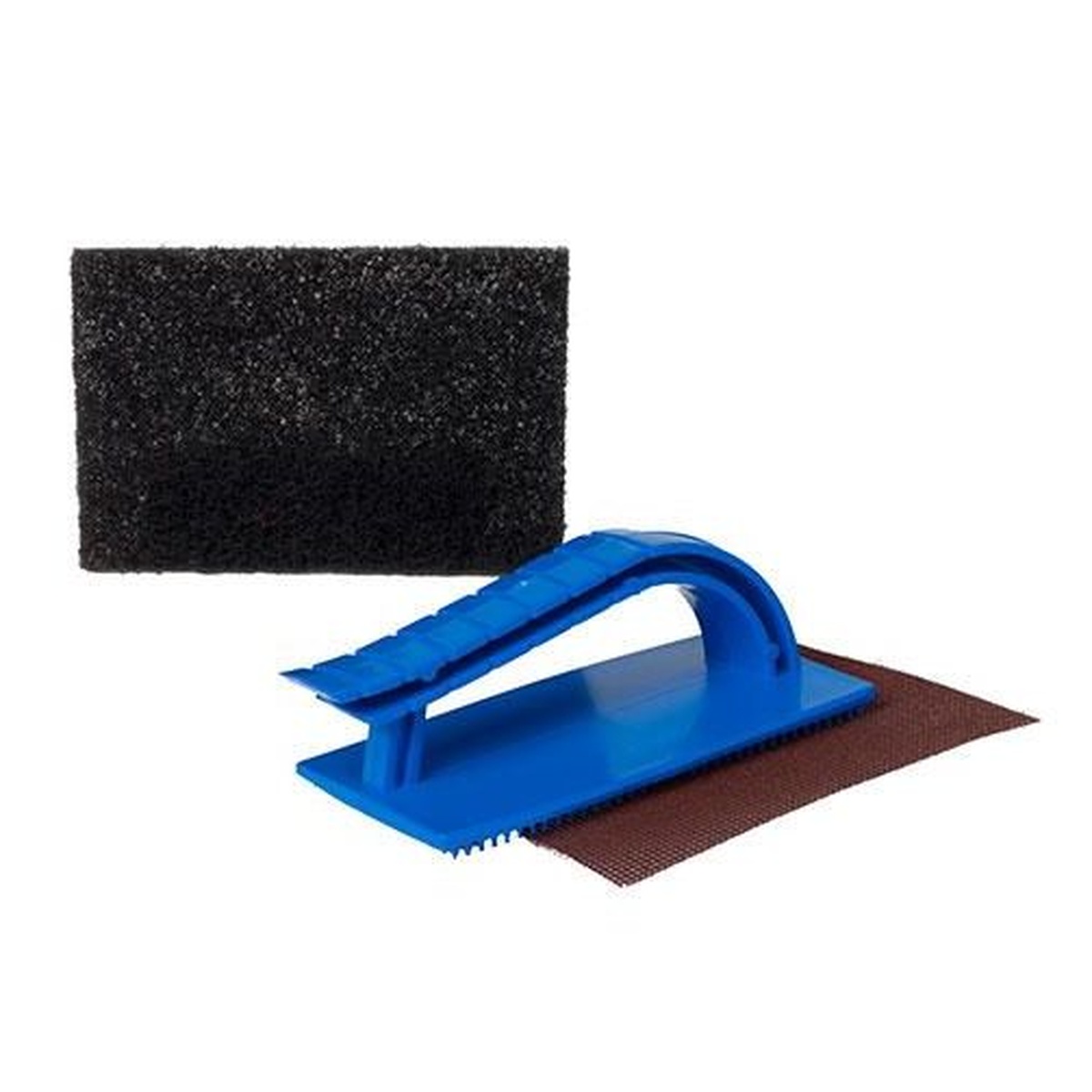ACS Industries 678 Griddle Cleaning Kit with blue grill pad holder, black grill pad, and cleaning screen