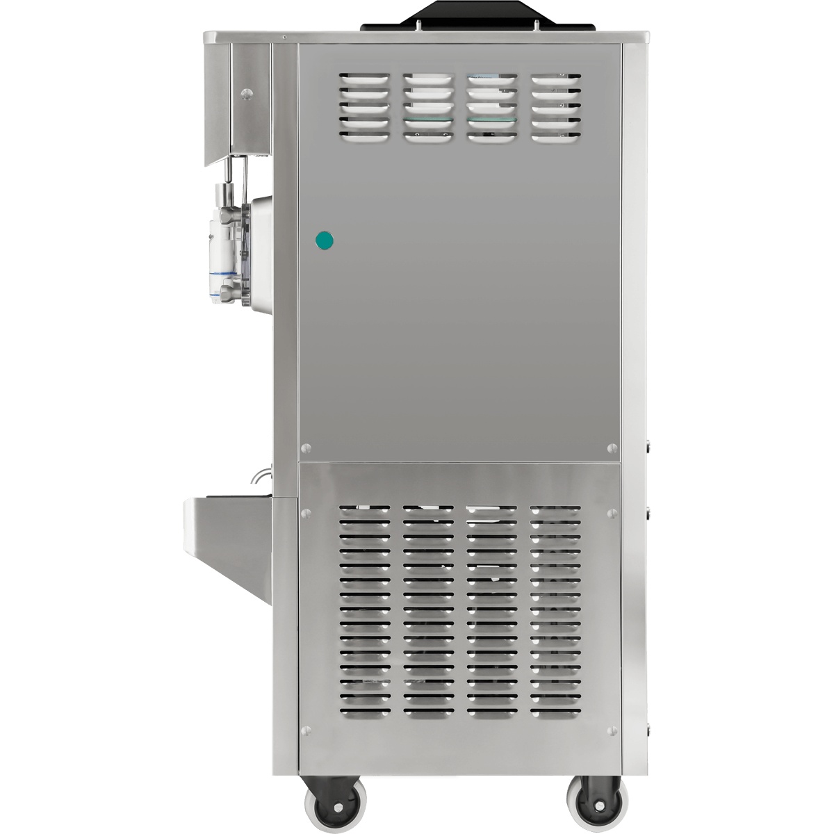 Side view of the Spaceman 6795-CL frozen drink machine showing ventilation panels