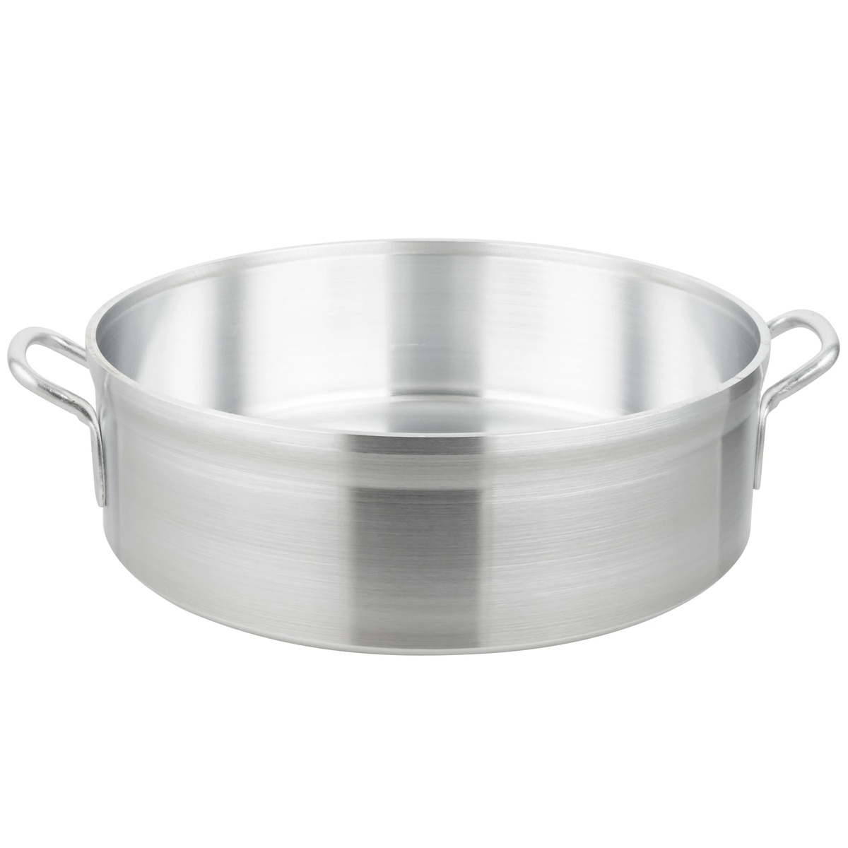 Vollrath 68218 Wear-Ever Classic Select 18-quart heavy-duty aluminum brazier pan with welded handles and natural satin finish