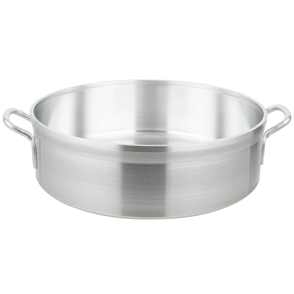 Vollrath Wear-Ever Classic Select 24-quart heavy-duty aluminum brazier pan with welded handles and natural finish