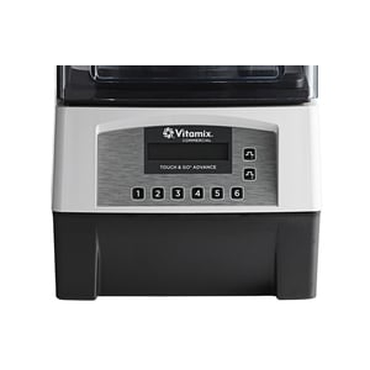 Close-up of Vitamix Touch & Go Advance control panel with numbered program buttons