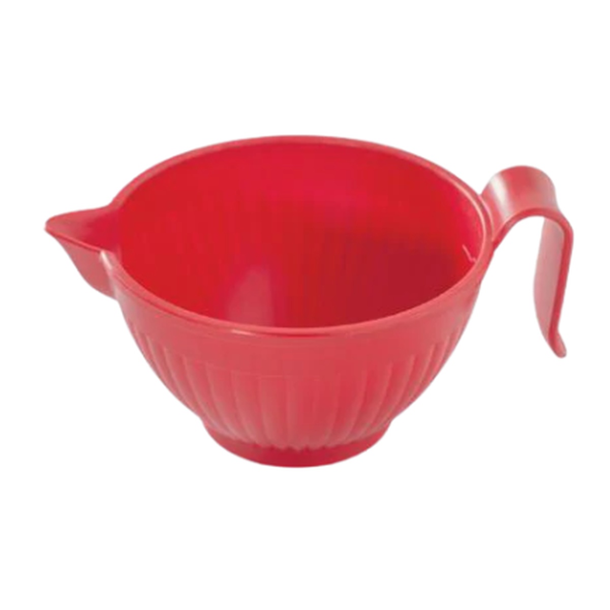 Nordic Ware Mix and Melt Bowl 3-Cup in red with pour spout and handle