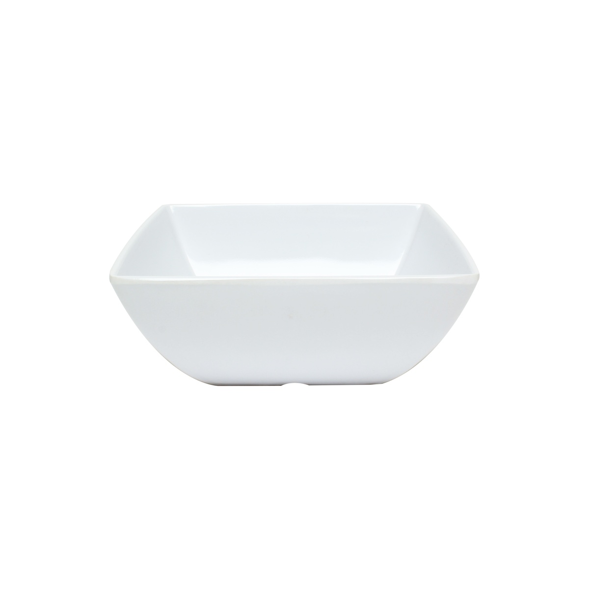 Thunder Group 69005WT classic white square melamine bowl, 22 oz, 5-1/2 inch