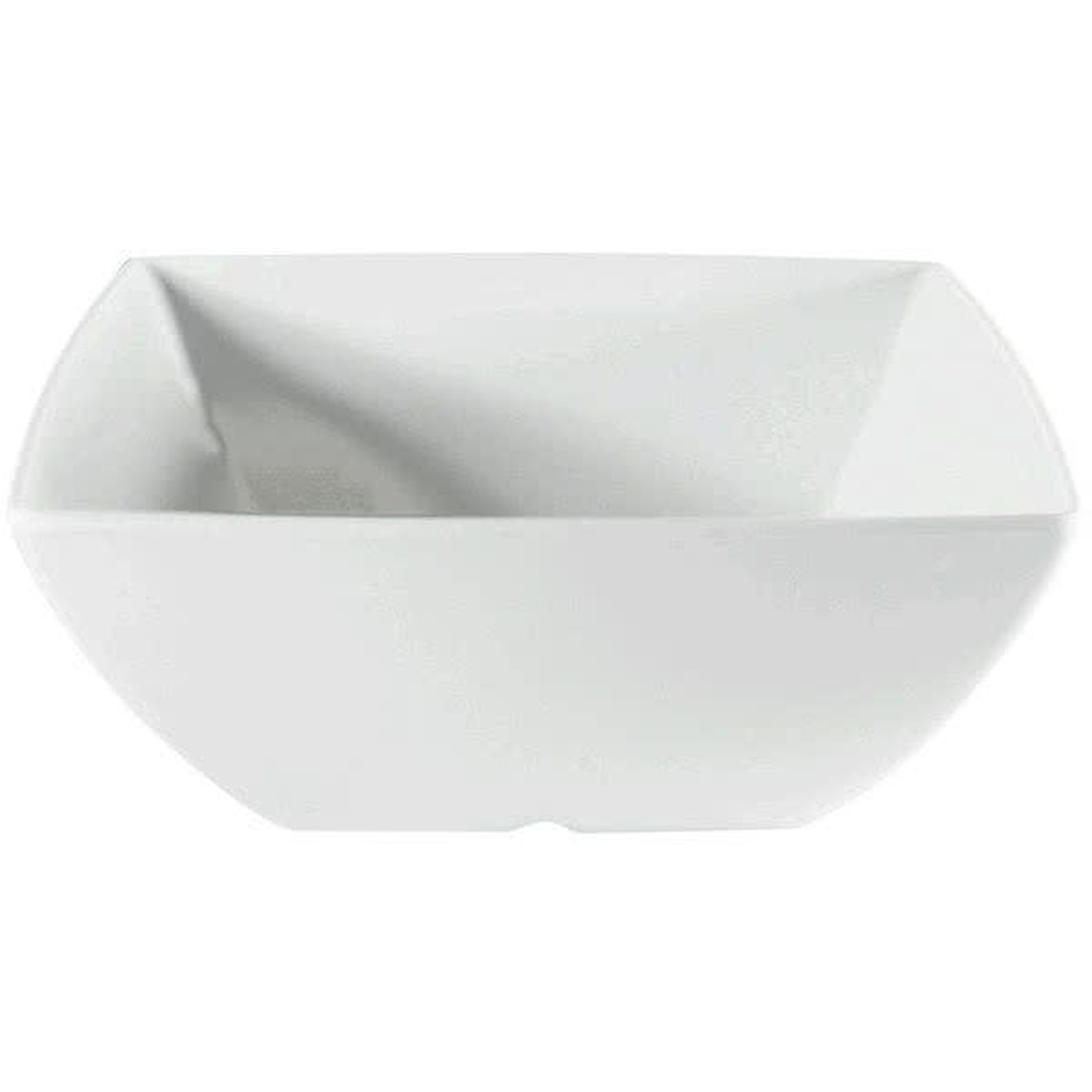 Thunder Group 69009WT classic white square melamine bowl, 90 oz, 9-inch