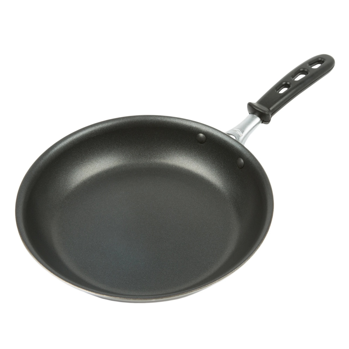 Vollrath Tribute 10-inch nonstick fry pan with black CeramiGuard II interior and black TriVent silicone handle