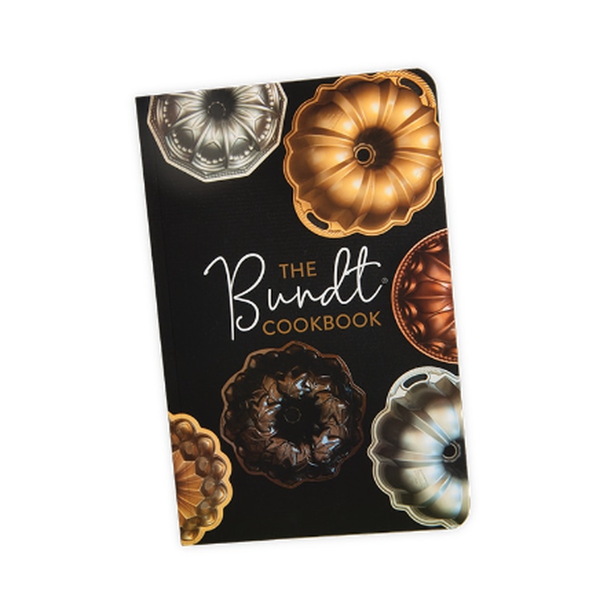 Nordic Ware The Original Bundt Cookbook with black cover featuring various Bundt pan designs