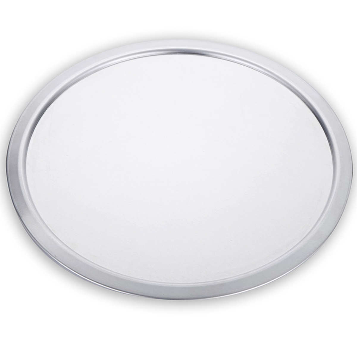American Metalcraft 7018 round aluminum pizza pan separator lid, silver, top view