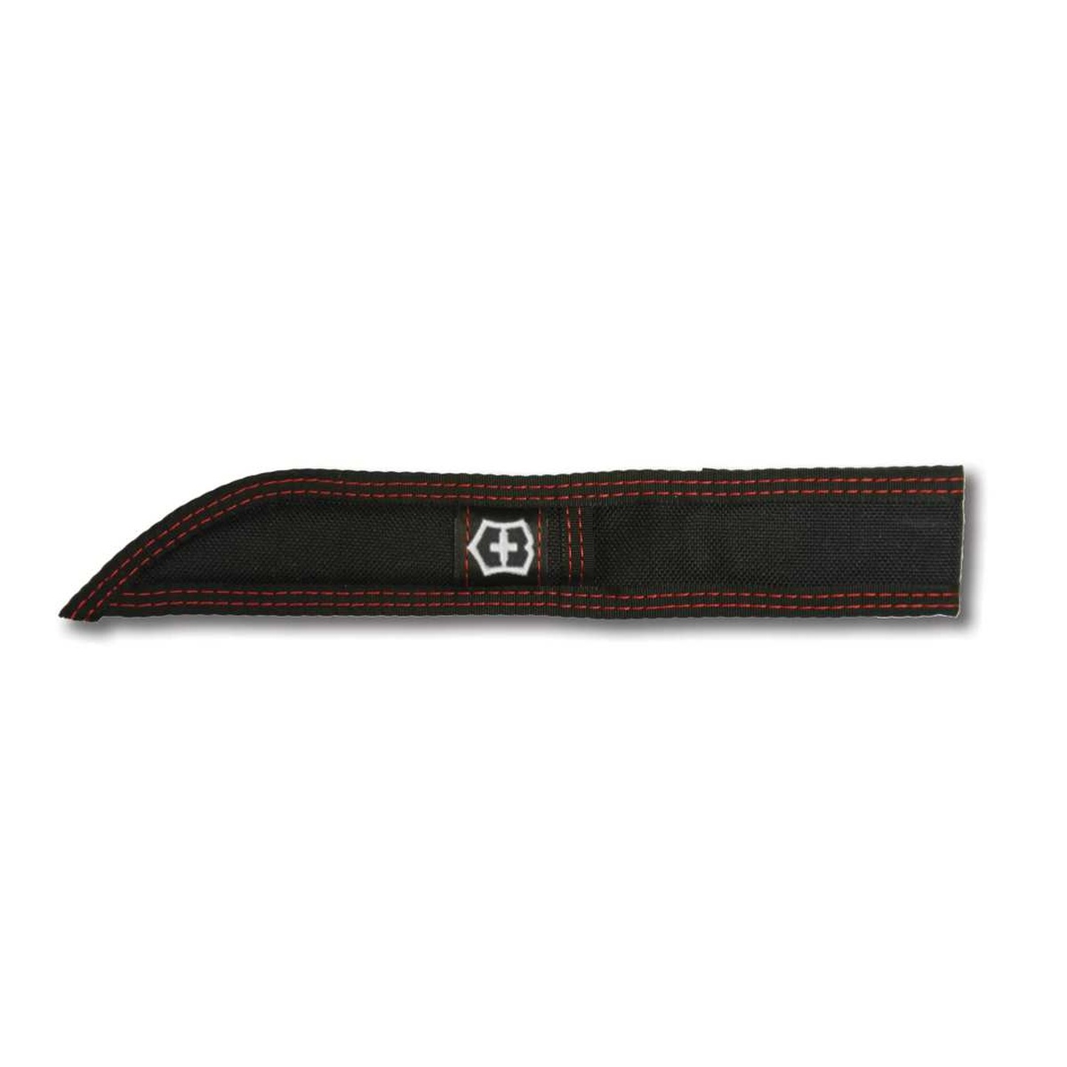 Victorinox black nylon paring knife pouch with red accent stitching and embroidered logo