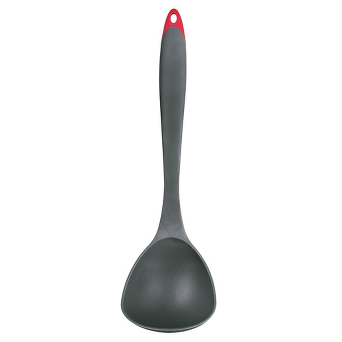 Browne USA Cuisipro 7112324 black fiberglass serving ladle with red hanging loop