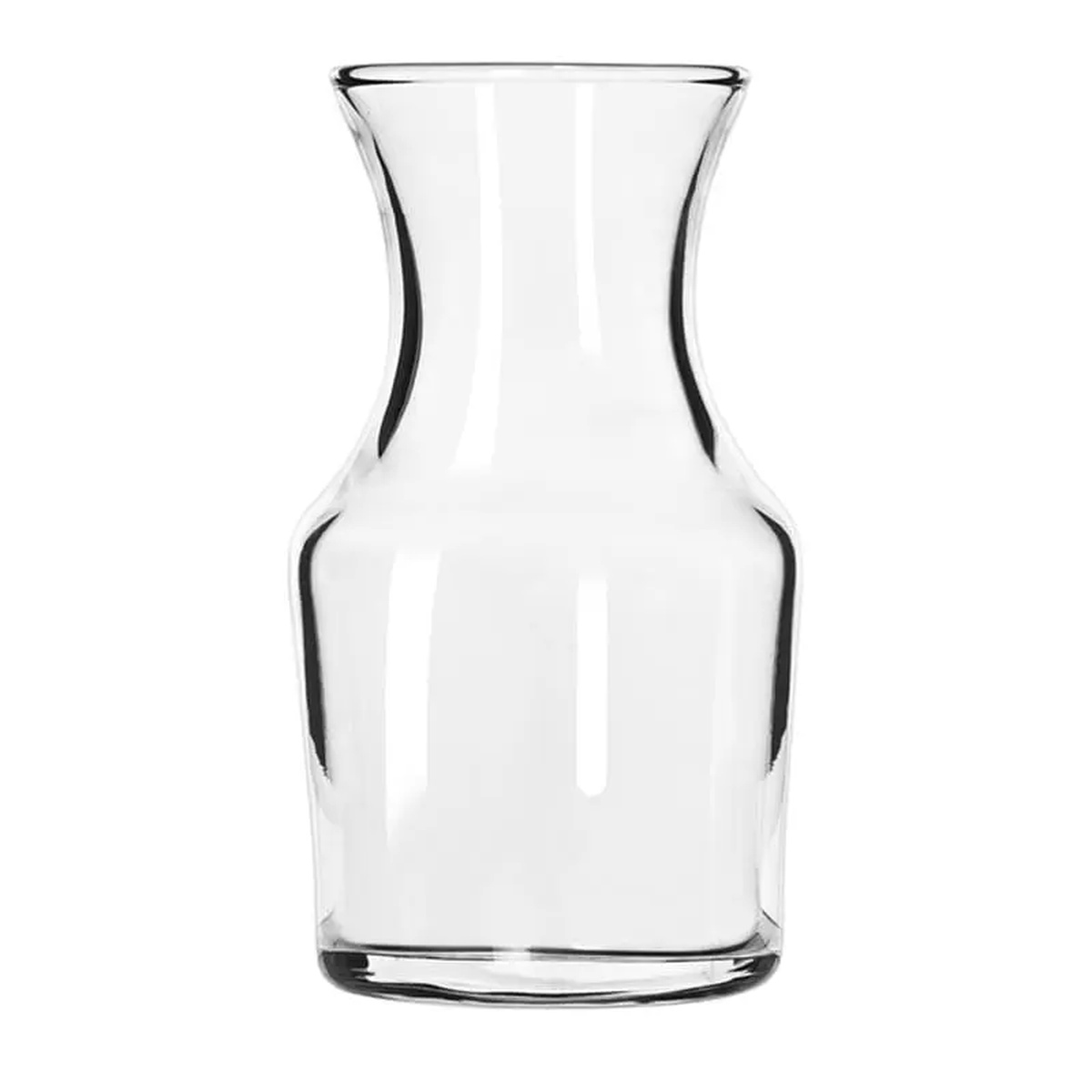 Libbey 718 4.125 oz. clear glass cocktail decanter with classic flared shape and round rim