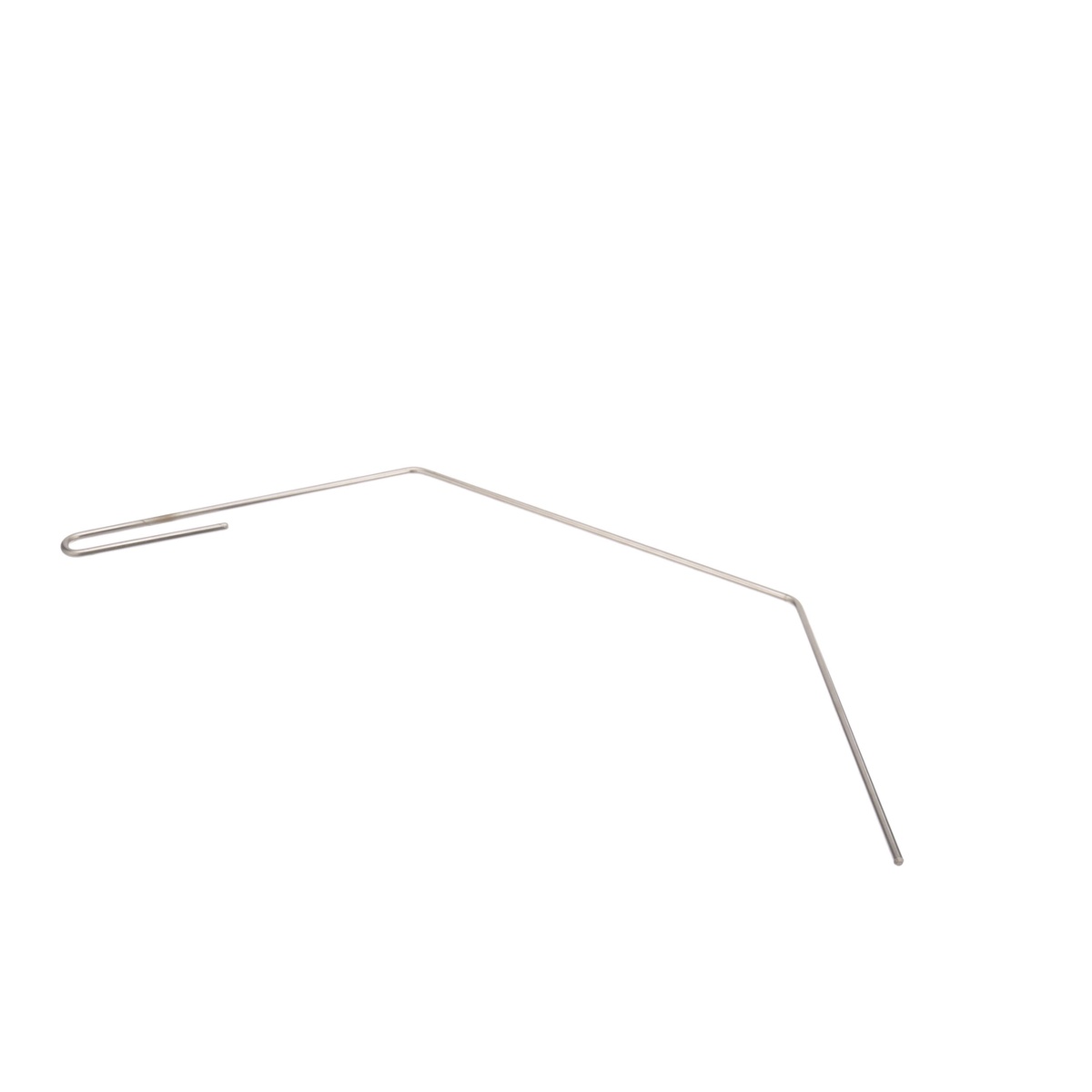 Angled stainless steel fryer clean-out rod