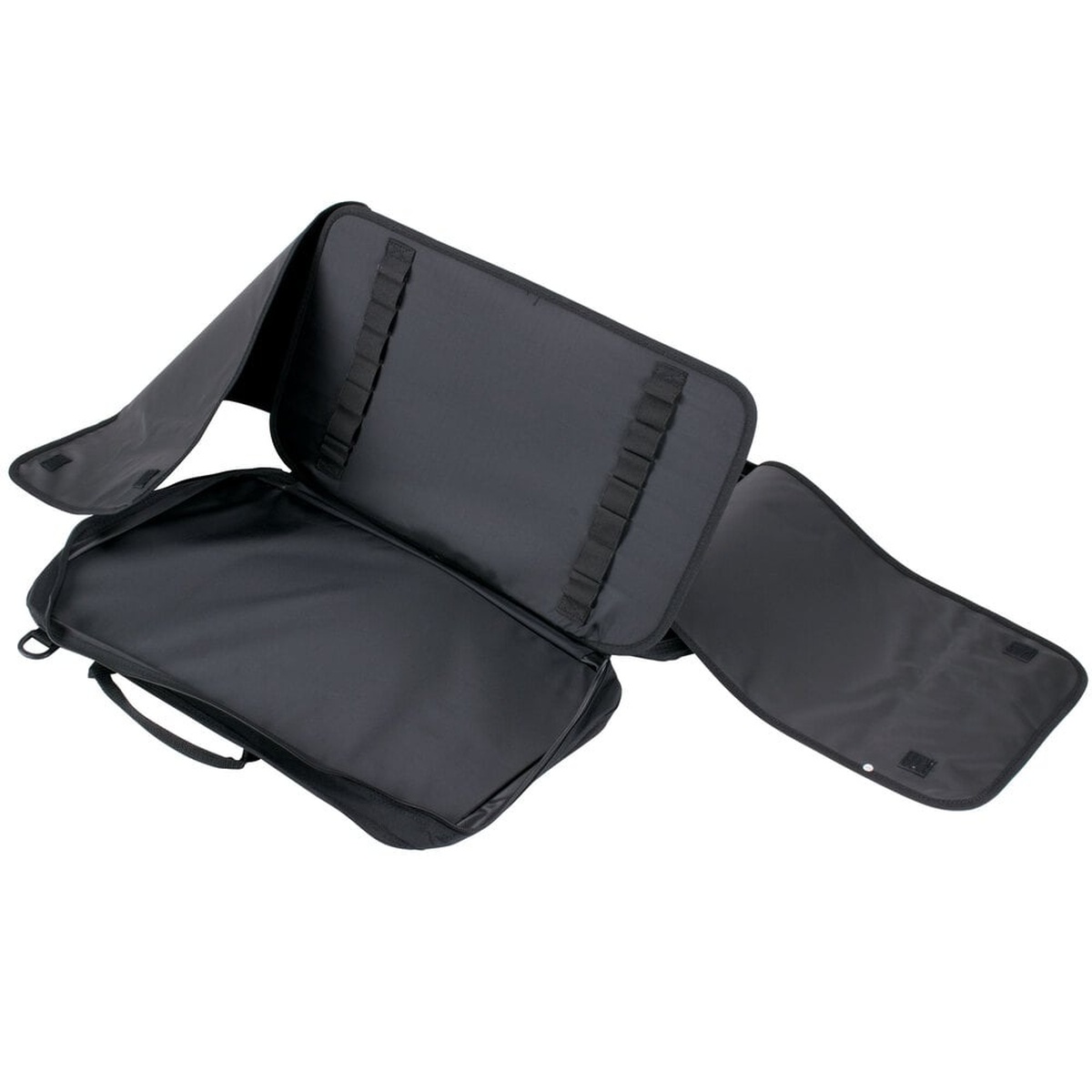 Victorinox knife case fully open showing interior knife pockets and elasticized tool straps