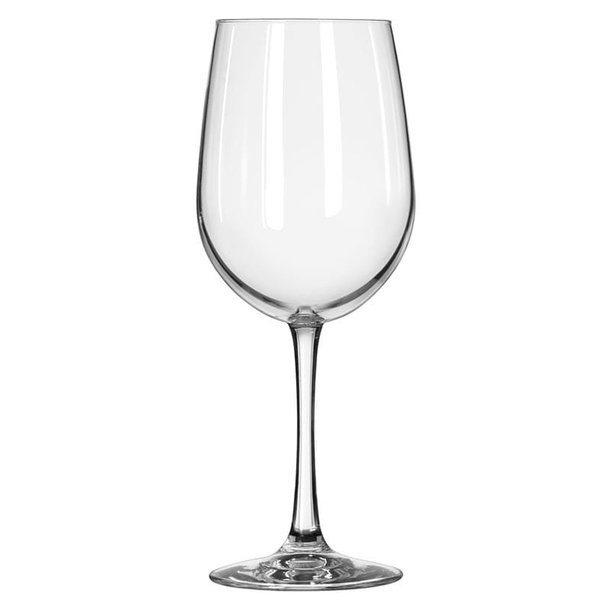Libbey Vina tall wine glass empty showing elegant form and long stem