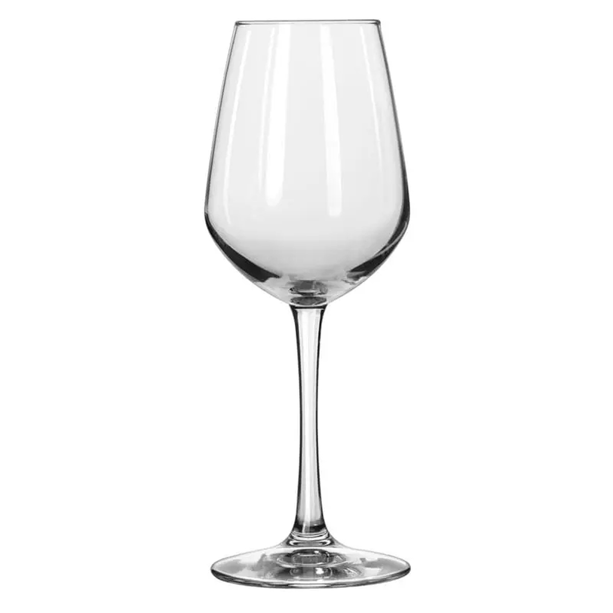 Libbey 7516 Vina Diamond Tall Wine Glass, clear 12.5 oz stemware with diamond-shaped bowl and slender stem on a round base