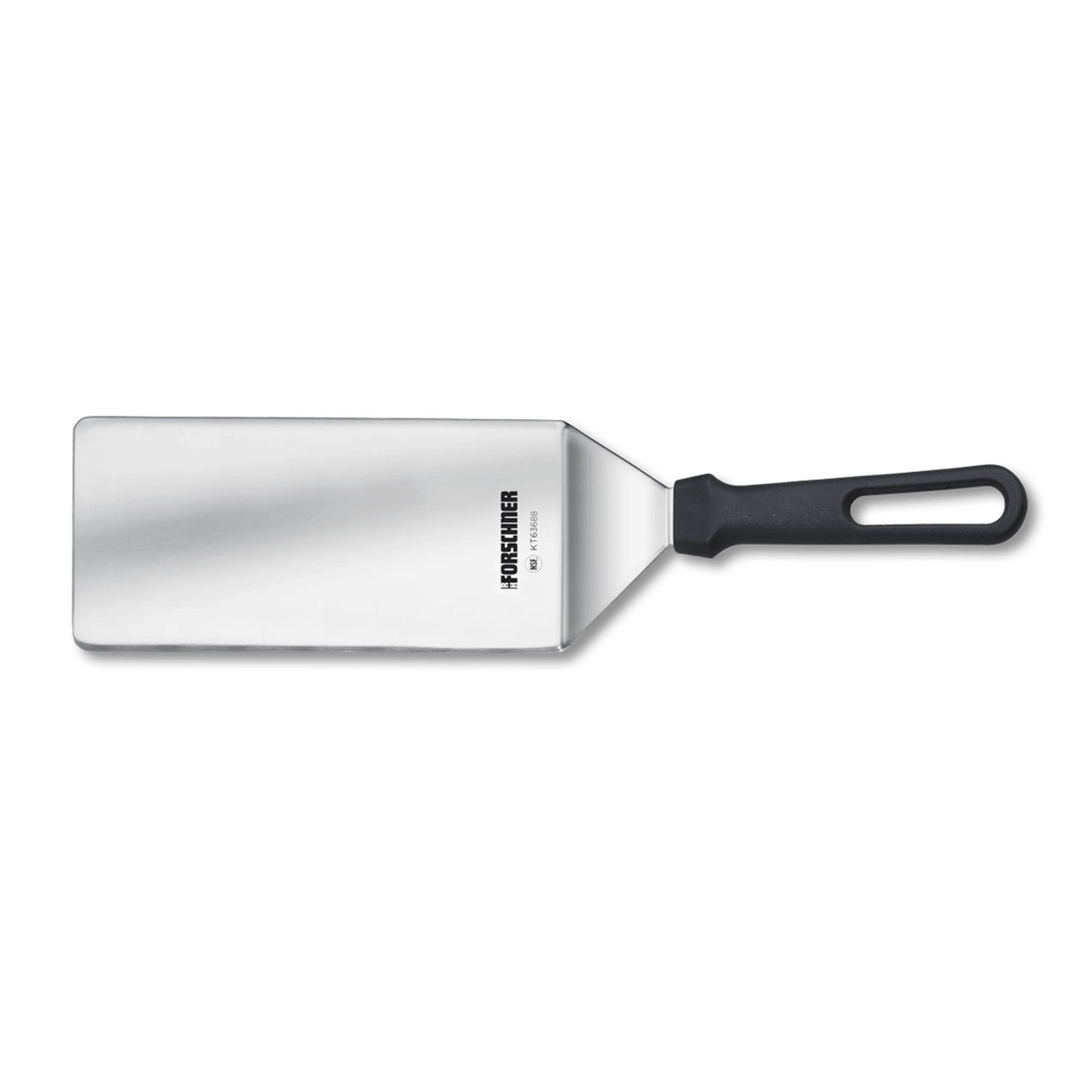 Victorinox Forschner standard turner with stainless steel blade and black plastic handle on white background