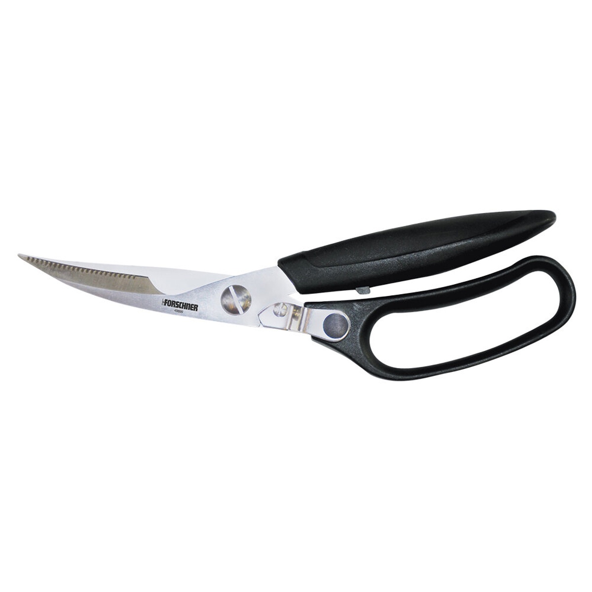 Victorinox 7.6379.2 stainless steel all-purpose poultry shears with curved serrated blades and black polypropylene handles